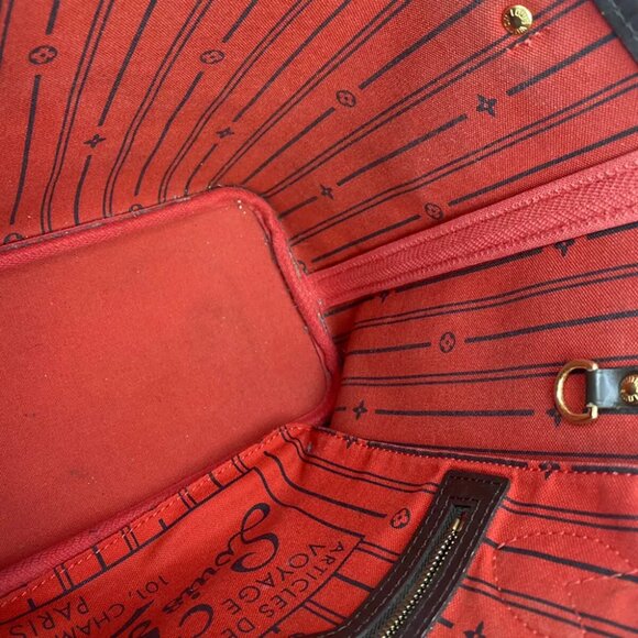 LOUIS VUITTON Neverfull PM Shoulder Tote Bag Damier Leather Brown N51109 93YG762 - Picture 7 of 16